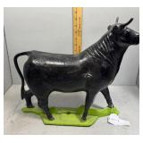 Cast iron bull door stop - 15" L x 12.5" H