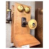 Western Electric Co. oak case wall clock with Bake
