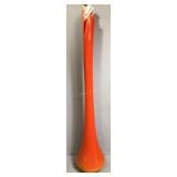 Bitter sweet orange 28" MCM vase