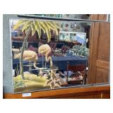 MCM flamingo duo mirror - 34" x 22"