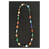 925 Sterling Silver & Gemstone Necklace