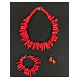 Fabulous Red Coral Beads Set