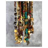 Mixed Lot Animal Themed Necklaces 2.15 lbs