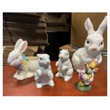 Collection of Bunny Rabbit Figurines