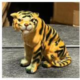 Vintage Tiger Ceramic Figurine Japan