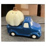 Pickup Truck & Giant Pumpkin Salt & Pepper Shakers
