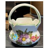 Pottery Handled Vase Hand Painted Made in Italy