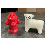 Dog & Fire Hydrant Salt & Pepper Shakers