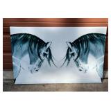 Large Canvas Glossy Print "Horses"