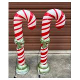 Candy Cane Plastic Light-up Yard Decor (2)