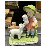 Little Girl w/ Lamb Figurine