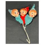 Vintage Elf Christmas Decor Japan 3-ct.