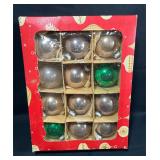 Mixed Vintage Glass Christmas Ornaments 12-ct.