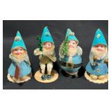 Vintage Elf Christmas Decor Japan 4-ct.