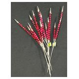 Vintage Mercury Glass Bead Pick Sprays 5-ct. (Red)