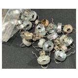 Bag of Vintage Christmas Ornament Metal Caps