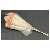 Vintage Santa Christmas Decor Japan 3-ct.