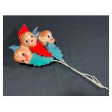 Vintage Elf Christmas Decor Japan 3-ct.