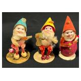 Vintage Elf Christmas Decor Japan 3-ct.