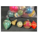 Mixed Lot of Vintage Glass Christmas Ornaments