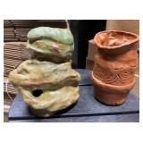 Abstract Art Pottery Vases - Qty 2
