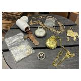 Mixed Lot Jewelry / Pocket Watches / Pennies