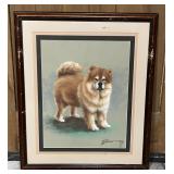 "Chow Chow" Original Pastel Art Signed Estorino 93