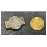 Dollar Money Clip & North Dakota Half Dollar Token