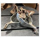 Vintage Chrome-plated Cowboy Boot Spurs - Pair