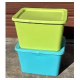 Sterilite 18-gal Plastic Bins w/ Lids - Qty 2