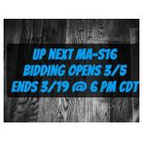 UP NEXT - ONLINE SALE MA-S15 MARCH 5-19