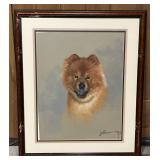 "Chow Chow" Original Pastel Art Signed Estorino 93