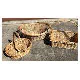 Large Wicker Baskets - Qty 3