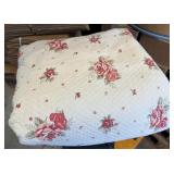 Queen Roses Quilted Top Bed Cover