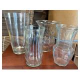 4-Large Glass Vases