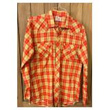 Vintage Tem Tex Pearl Snap Western Shirt 16/35