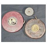 Lot of 3 Vintage Soft Measuring Tape Tools