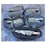 Heavy Duty Ratchet Straps - Qty 5