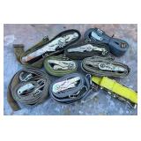 Heavy Duty Ratchet & Cam Buckle Straps - Qty 8