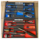 Screwdrivers in Garage Ready Foam Trays