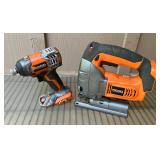 Rigid Batt. Op. Power Tools Drill & Jigsaw