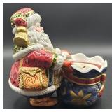 Christmas Decor Fitz & Floyd Ceramic Santa Candle