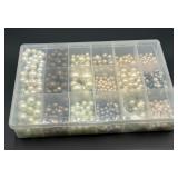 Mixed Pearl Beads in plastic organizer