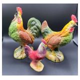 Ceramic Rooster Decor - Qty 3