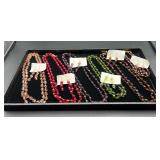 Vintage Glass Beads Necklace & Earrings - 6 Sets