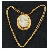 Cameo Pendant on 1/20 12k Chain