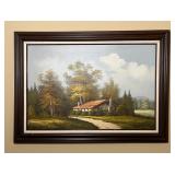 Framed Landscape Art Painting