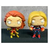 Funko Pop Dark Phenix & Captain Marvel Bobbleheads