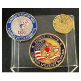 Lot of 3 Challenge Coins Token Medallions