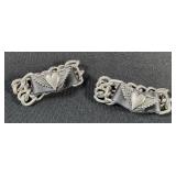 Biker Vest Extenders Winged Heart Chain Snaps 2-pc